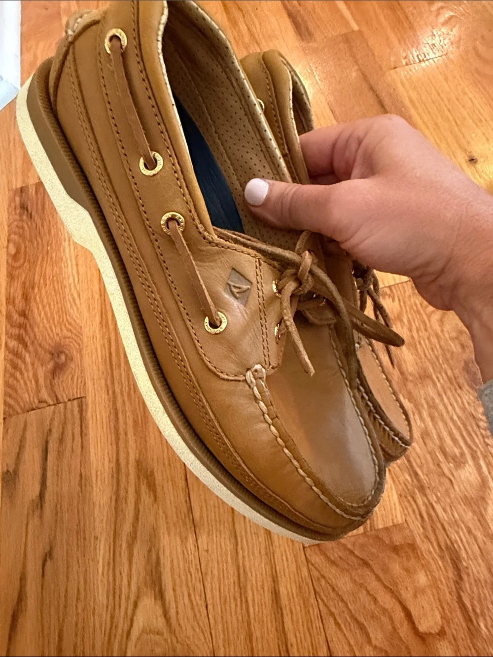 Sperry Gold Cup Tan Leather 2-Eye Boat Shoes